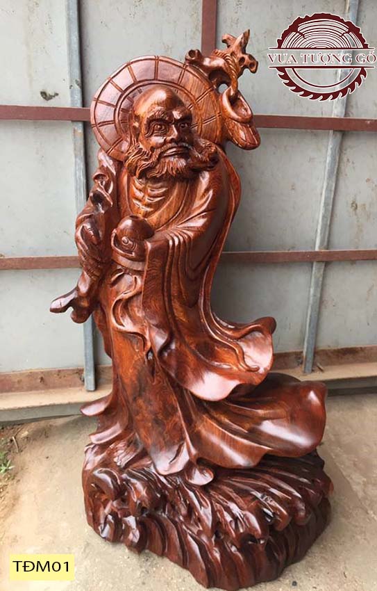 Tượng Đạt Ma sư tổ gỗ hương TĐM01 4 Tượng Đạt Ma sư tổ gỗ hương TĐM01
