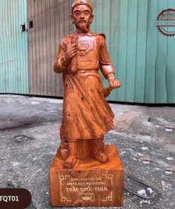 Tượng Trần Quốc Tuấn gỗ hương TTQT01