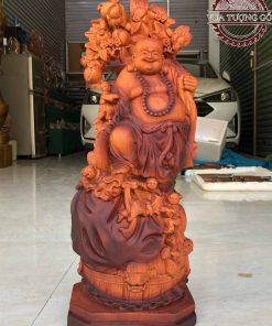 Tượng Phật Di Lặc Ngũ Phúc quẩy đào TPDL07