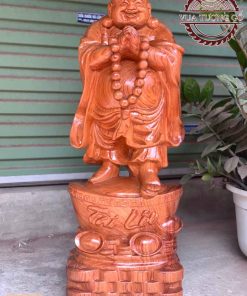 Tượng Phật Di Lặc chúc phúc gỗ hương TPDL04