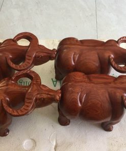 tượng đàn trâu gỗ hương TCG05