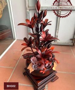 Bình hoa ly gỗ trắc BHG02
