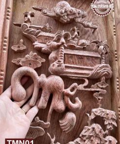 Tranh mỹ nghệ câu đối Cha Mẹ gỗ hương đá TMN01