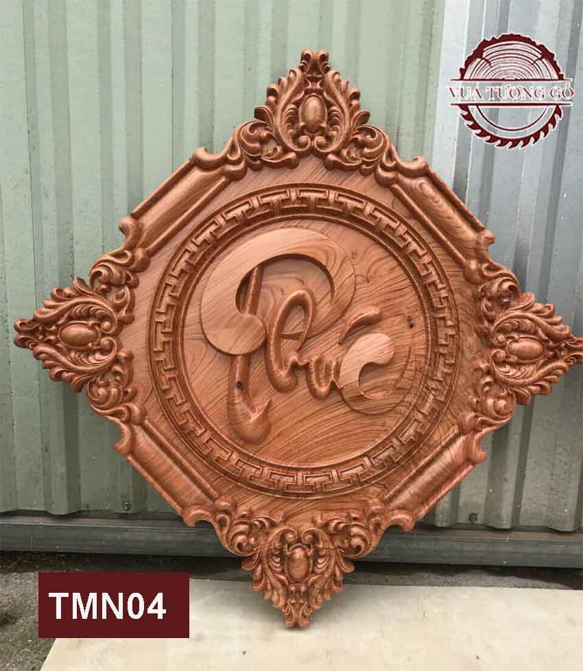 Tranh mỹ nghệ khắc chữ Phúc gỗ hương Việt TMN04 4 Tranh mỹ nghệ khắc chữ Phúc gỗ hương Việt TMN04
