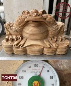 Tượng Cóc ngậm kim tiền gỗ ngọc am TCNT05