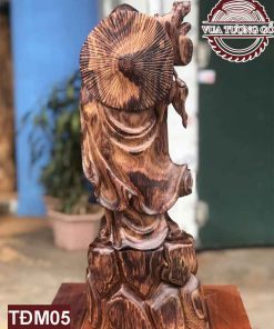 Tượng Đạt Ma giáo hóa gỗ cẩm TĐM05
