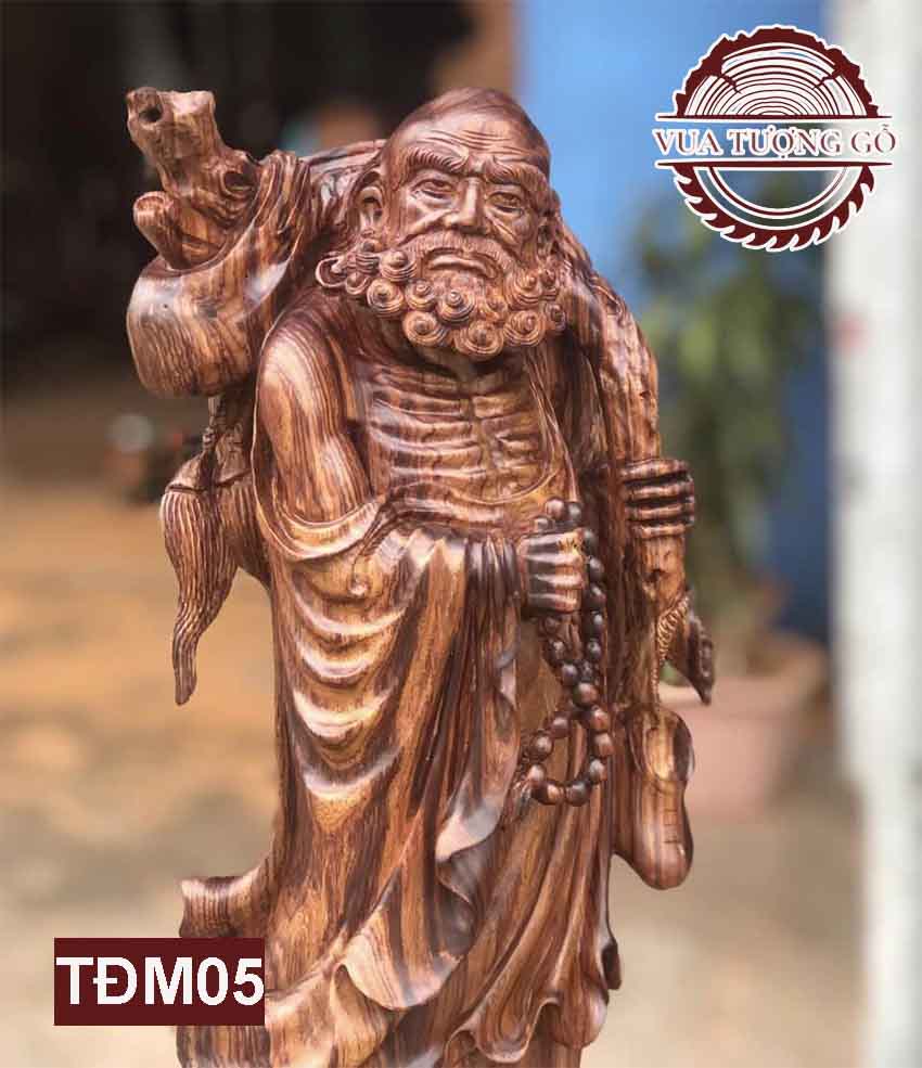 Tượng Đạt Ma giáo hóa gỗ cẩm TĐM05 10 Tượng Đạt Ma giáo hóa gỗ cẩm TĐM05