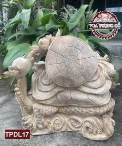 Tượng Phật Di Lặc cưỡi long quy gỗ xá xị TPDL17