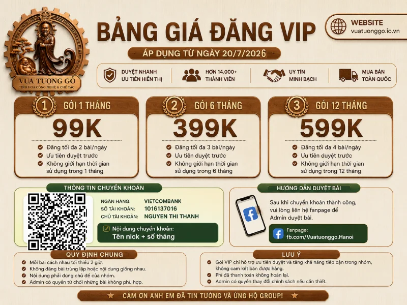 Bảng giá đăng VIP