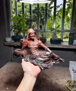 Tượng La Hán Trường Mi Gỗ Trắc Già Dáng Nằm TLH04