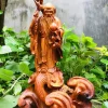 Tượng Gỗ Ông Thọ Gỗ Hương Ta Liền Khối TOT03 2 Tượng Gỗ Ông Thọ Gỗ Hương Ta Liền Khối TOT03