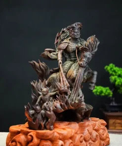 Tượng Thánh Gióng Đánh Giặc Gỗ Trắc TTG03