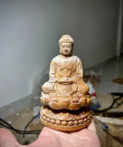 Tượng Phật A Di Đà Bằng Gỗ Ngọc Am Thơm Ngát TADĐ01