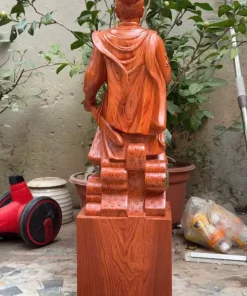 Tượng Hưng Đạo Vương Gỗ Hương Đá Liền Khối TTQT05