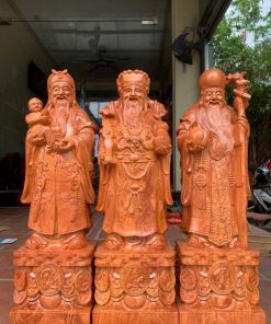 Tượng Tam Đa Gỗ Hương Đá Cao 70 TPLT09
