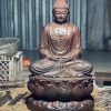 Tượng Phật A Di Đà Bằng Gỗ Trắc Đen Liền Khối TADĐ02 1 Tượng Phật A Di Đà Bằng Gỗ Trắc Đen Liền Khối TADĐ02