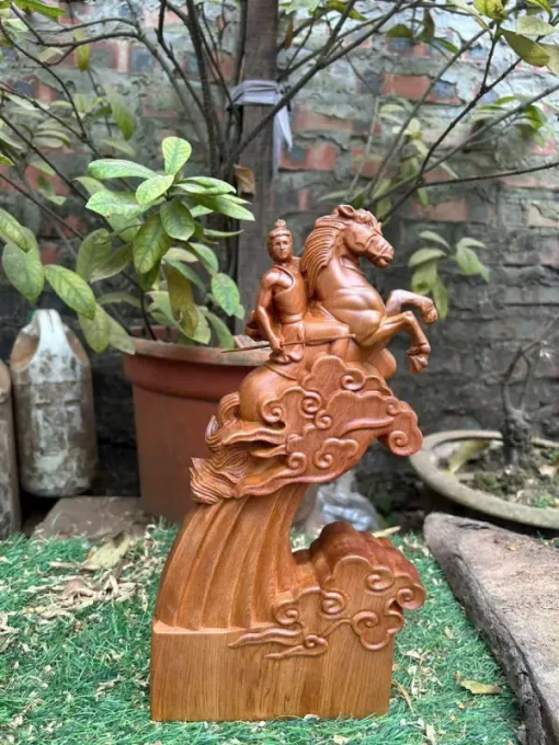 Tượng Thánh Gióng Bằng Gỗ Ngọc Am Mùi Thơm Ngọt TTG02