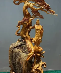 Tượng Quan Âm Bồ Tát Bằng Gỗ Nhai Bách TQA08 2 666411913 2795056974181620 7162138801293040504 n