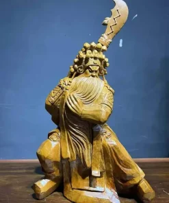 Tượng Quan Công Hí Khúc Gỗ Long Não TQC08
