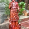 Tượng Hưng Đạo Vương Gỗ Trắc Đỏ Đen TTQT02