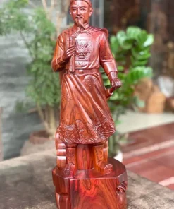 Tượng Hưng Đạo Vương Gỗ Trắc Đỏ Đen TTQT02