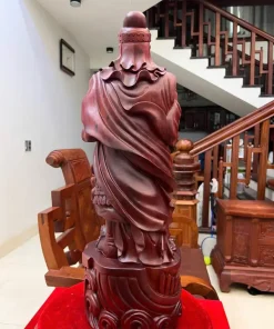 Tượng Hưng Đạo Vương Gỗ Tử Đàn Đẹp Độc Bản TTQT08