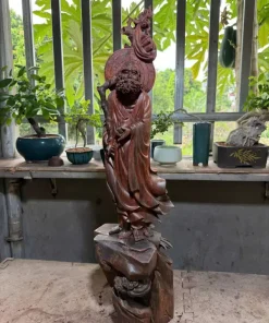 Tượng Đạt Ma Sư Tổ Khất Thực Gỗ Trắc Già TĐM09 2 Tượng Đạt Ma Sư Tổ Khất Thực Gỗ Trắc Già TĐM09