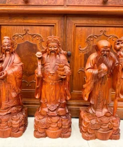 Tượng Gỗ Tam Đa Liền Khối Gỗ Hương TPLT10