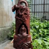 Tượng Đạt Ma Ngồi Thiền Dưới Chuông Gỗ Trắc Liền Khối TĐM12 1 Tượng Đạt Ma Ngồi Thiền Dưới Chuông Gỗ Trắc Liền Khối TĐM12