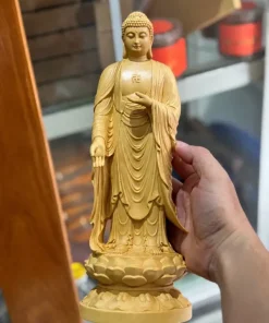 Tượng Phật A Di Đà Bằng Gỗ Bách Hương TADĐ02