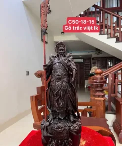 Tượng Quan Công Trấn Ải Gỗ Trắc Liền Khối TQC05