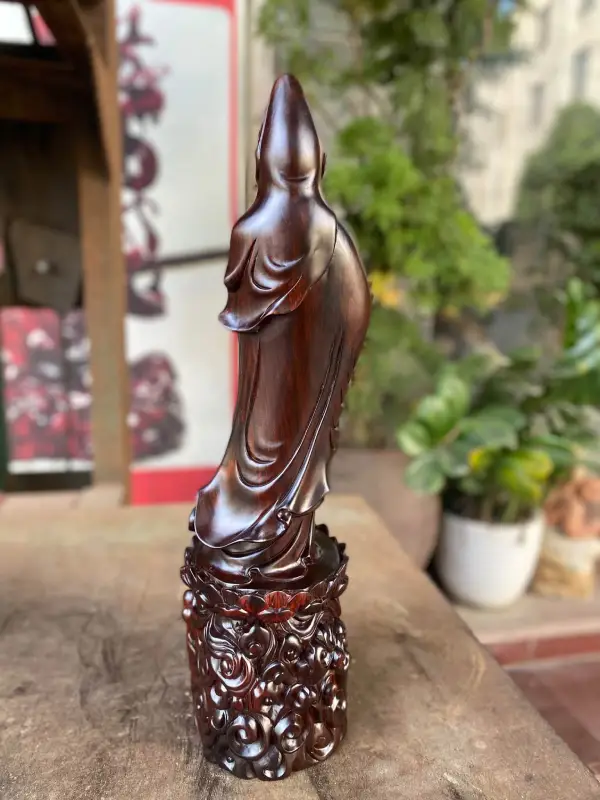 Tượng Gỗ Quan Âm Bồ Tát Gỗ Trắc TQA05 8 Tượng Gỗ Quan Âm Bồ Tát Gỗ Trắc TQA05
