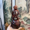 Tượng Chú Tiểu Thong Dong Bằng Gỗ Trắc Đỏ Đen TCT05 2 Tượng Chú Tiểu Thong Dong Bằng Gỗ Trắc Đỏ Đen TCT05