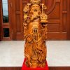 Tượng Ông Thần Tài Gỗ Gõ Đỏ Đẹp TTT06
