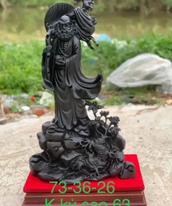 Tượng Đạt Ma Sư Tổ Gỗ Mun Sừng TĐM11