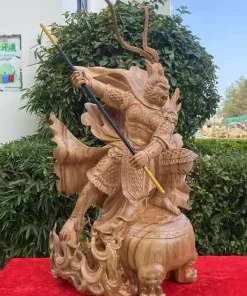 Tượng Gỗ Tề Thiên Đại Thánh Nghênh Chiến Uy Dũng TTNK03