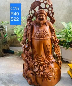 Tượng Ông Thần Tài Gỗ Ngọc Am Thơm TTT05