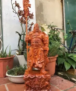Tượng Quan Công Trấn Ải Bằng Gỗ Hương Đá TQC04