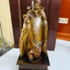 Tượng Ông Thần Tài Gỗ Bách Xanh Liền Khối TTT08