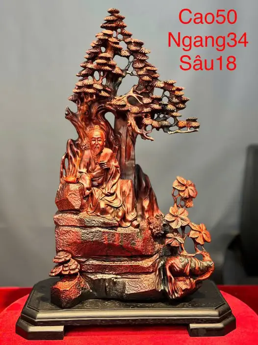 Tượng Thần Trà Bằng Gỗ Trắc Đỏ Đen TTT02 5 Tượng Thần Trà Bằng Gỗ Trắc Đỏ Đen TTT02