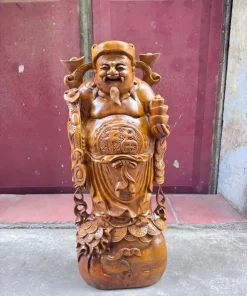 Tượng Ông Thần Tài Gỗ Xá Xị Độc Đáo TTT07